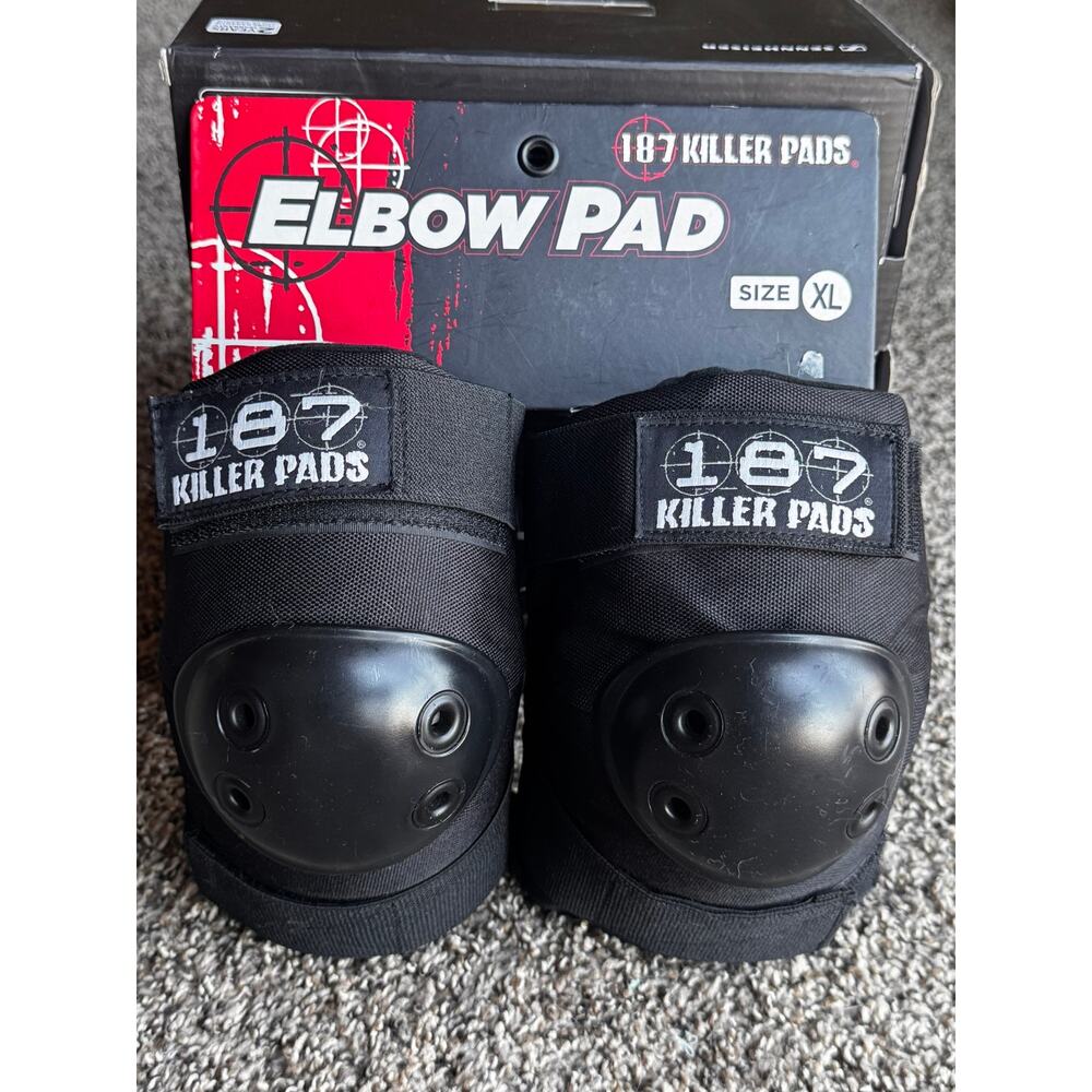 187 Killer Pads Pro Elbow Pads Black Size XL Skate BMX Protective Gear Sealed